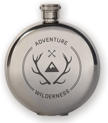 Flask + Wilderness Badge (Adventure Canteen Flask Small) | alvaluz.com