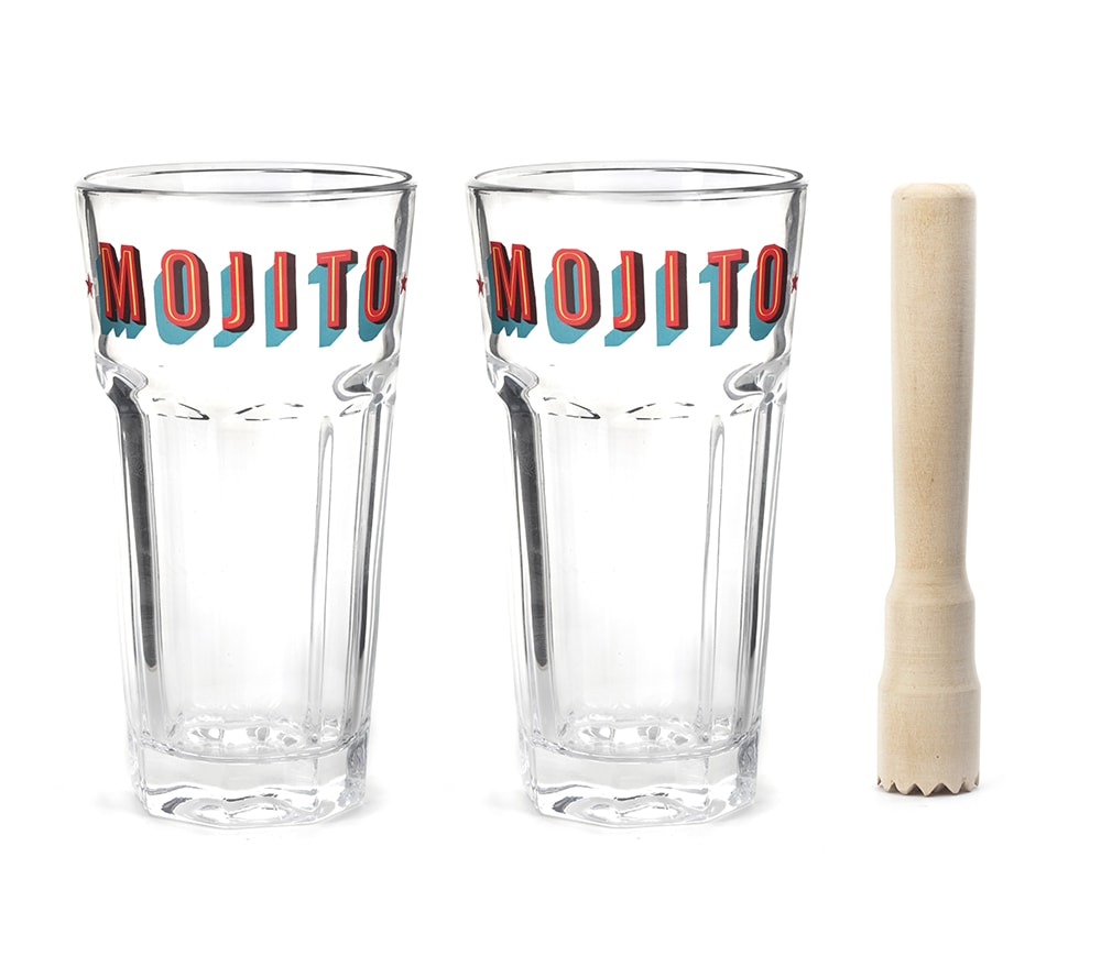 BA63 Mojito Glass Set And Muddler | alvaluz.com