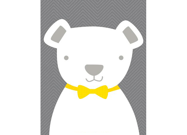Bow tie teddy gray (36x46cm) | alvaluz.com