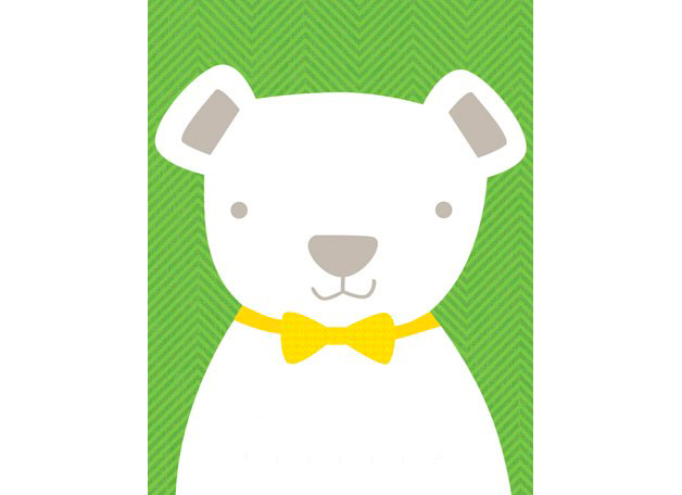 Bow tie teddy green (36x46cm) | alvaluz.com
