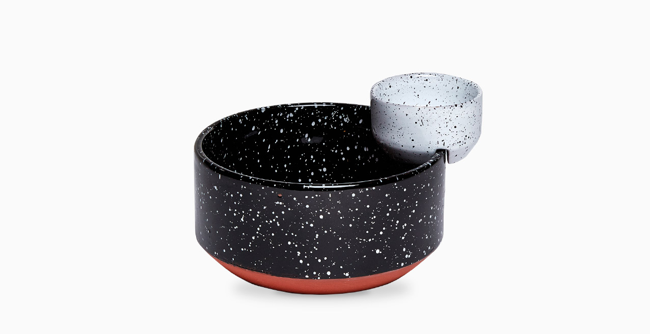 DOIY Eclipse small bowl - negro y blanco | alvaluz.com