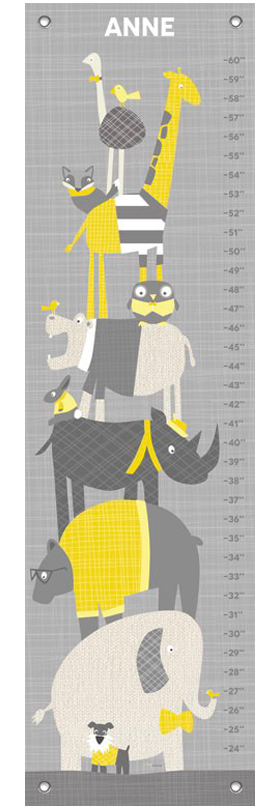Happy animal herd gray and yellow | alvaluz.com