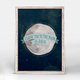 I love you to the moon blue (14x18 cm) | alvaluz.com